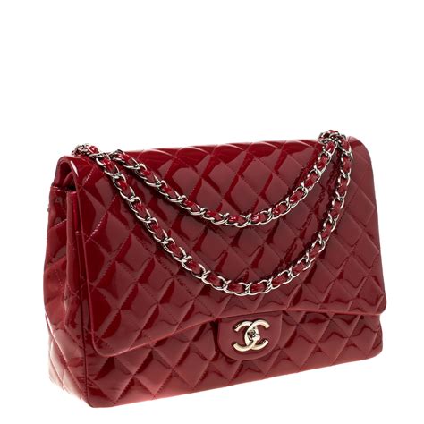 chanel red leather handbag|leather chanel handbags for sale.